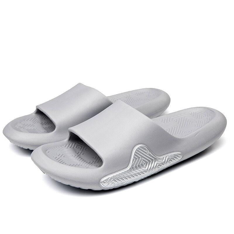 Black Ergonomic EVA Foam Slides Unisex Anti-Slip House Slippers