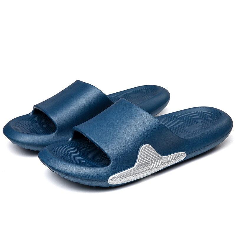 Black Ergonomic EVA Foam Slides Unisex Anti-Slip House Slippers