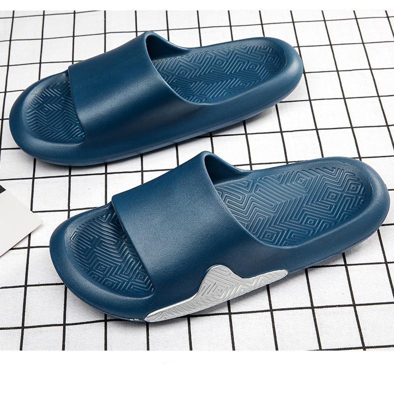 Black Ergonomic EVA Foam Slides Unisex Anti-Slip House Slippers