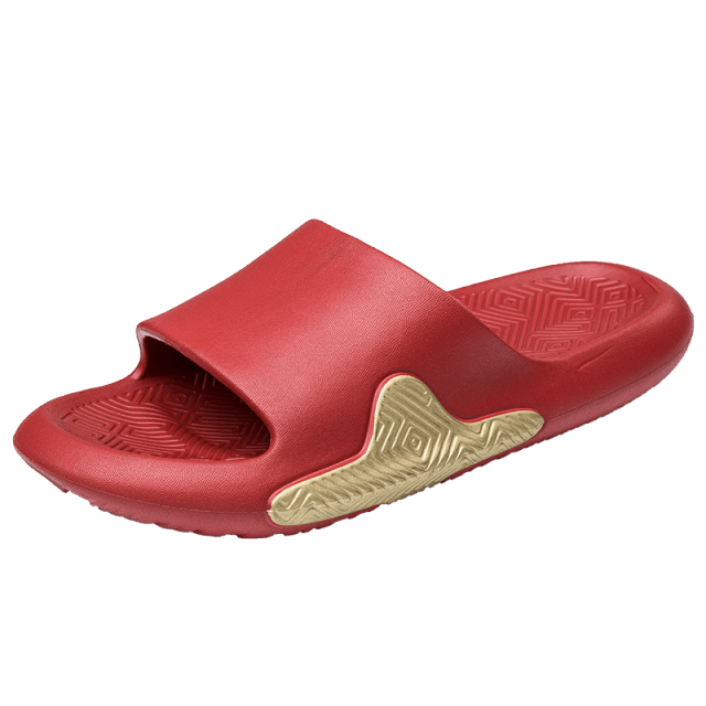 Black Ergonomic EVA Foam Slides Unisex Anti-Slip House Slippers