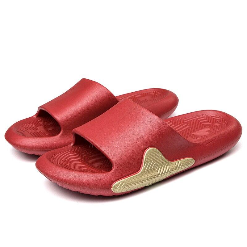 Black Ergonomic EVA Foam Slides Unisex Anti-Slip House Slippers