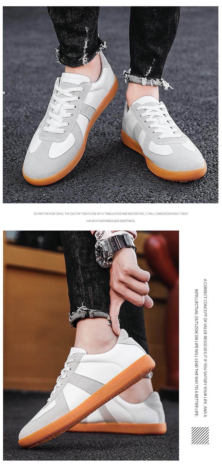Retro Leather Men's Lightweight Casual Walking Sneakers