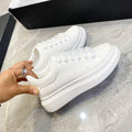 Men’s Minimalist Leather Platform Sneakers, Streetwear Casual Trainers