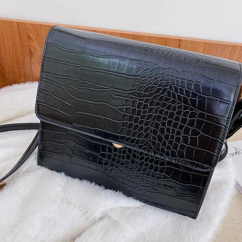 Elegant Modern Girls Messenger Bag with Chain Strap Details