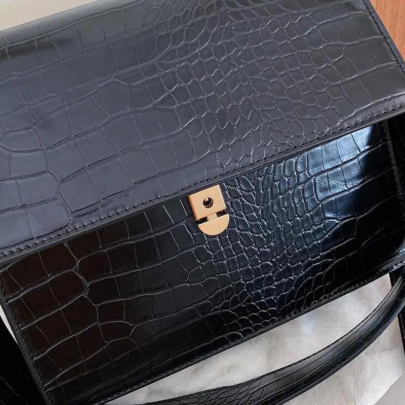 Elegant Modern Girls Messenger Bag with Chain Strap Details
