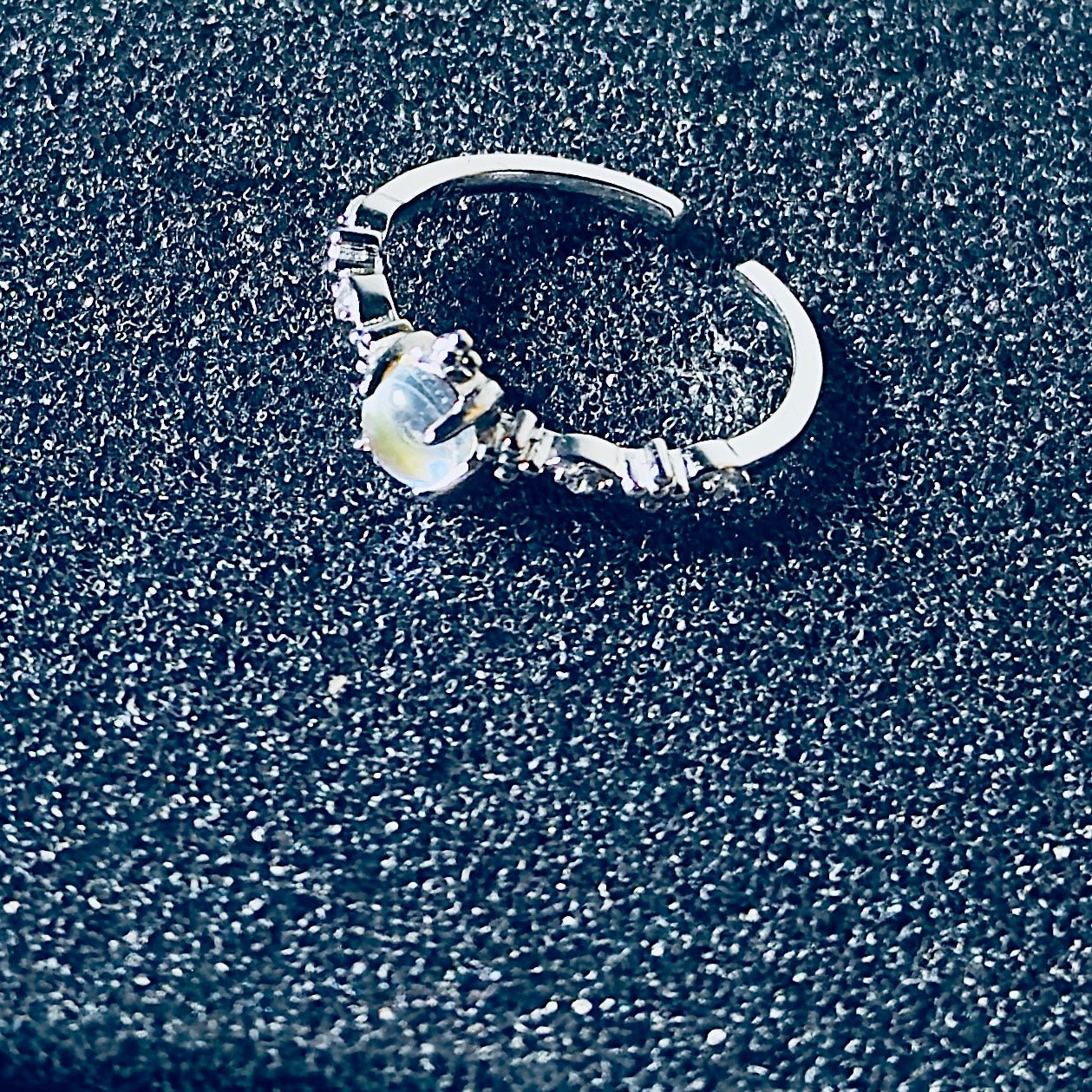 Elegant Moonstone Butterfly Ring - 925 Sterling Silver Adjustable Band | Hypoallergenic Nature Jewelry