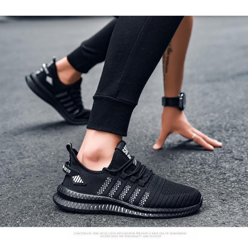 Men's Breathable Platform Running Trainers