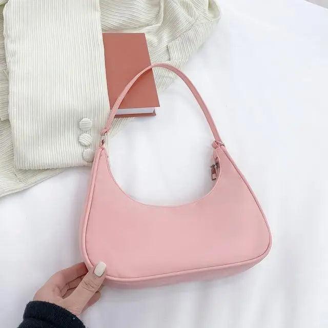 Elegant Minimalist Shoulder Bag - Casual Ladies Small Top-Handle Purse