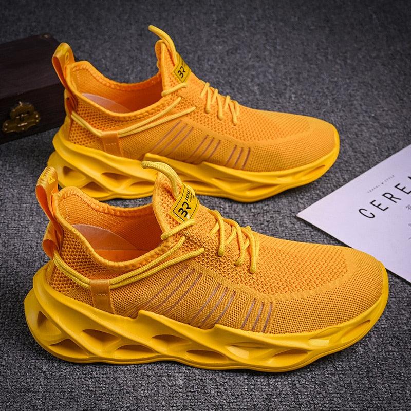 Unisex knit athletic sneakers in various colors for running and casual wear