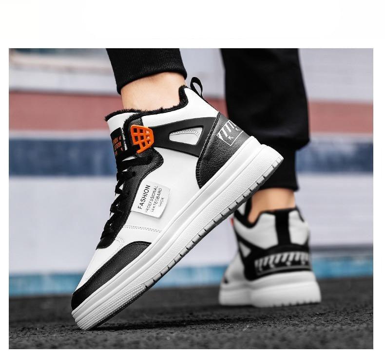 Men's Leather High Top Platform Sneakers – Streetwear Vulcanized