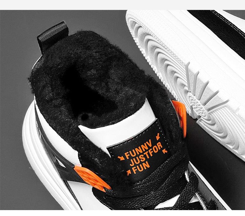 Men's Leather High Top Platform Sneakers – Streetwear Vulcanized