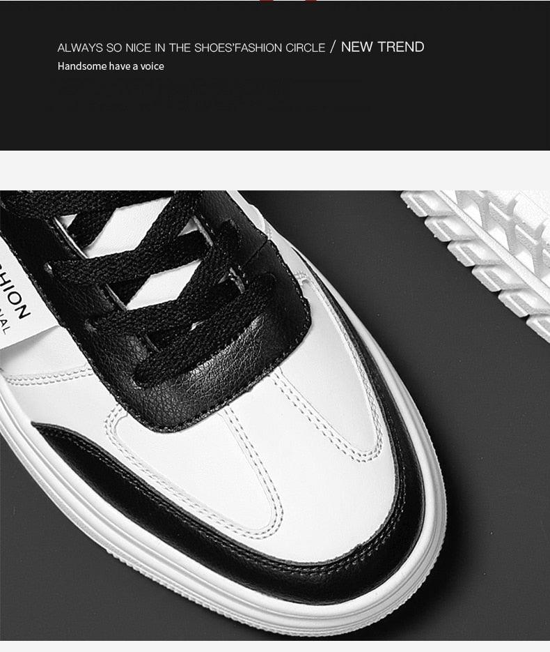 Men's Leather High Top Platform Sneakers – Streetwear Vulcanized