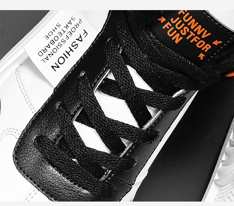 Men's Leather High Top Platform Sneakers – Streetwear Vulcanized