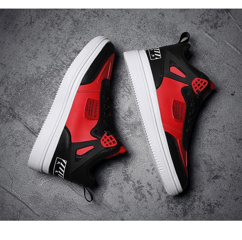Men's Leather High Top Platform Sneakers – Streetwear Vulcanized