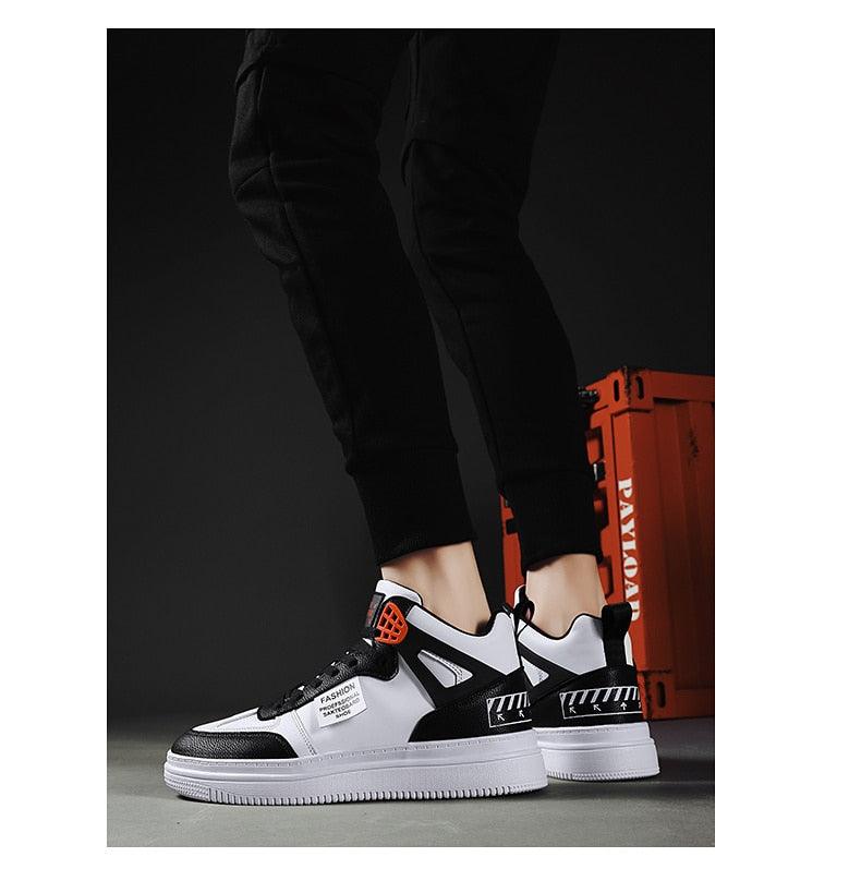 Men's Leather High Top Platform Sneakers – Streetwear Vulcanized