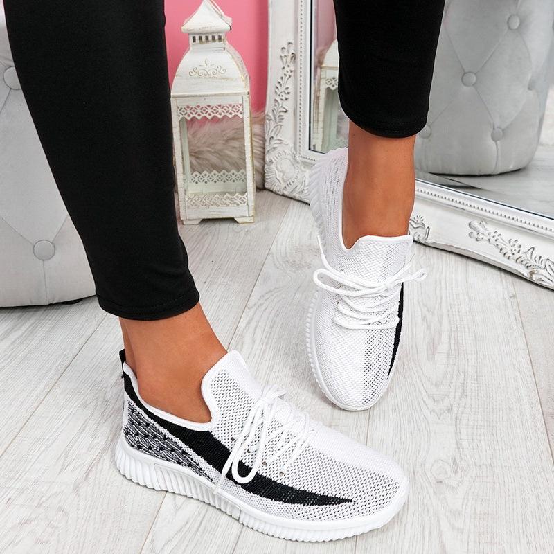 Women's Breathable Mesh Walking Shoes Lightweight Lace Up Sneakers