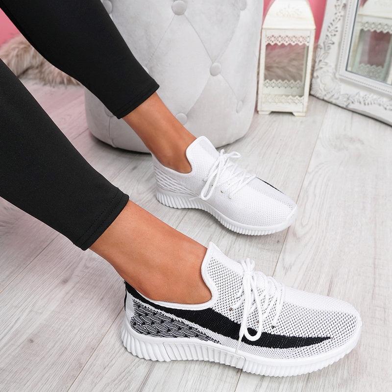 Women's Breathable Mesh Walking Shoes Lightweight Lace Up Sneakers