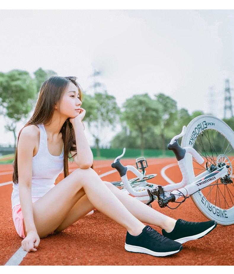 Women’s Breathable Mesh Athletic Sneakers – Casual Tennis Shoes