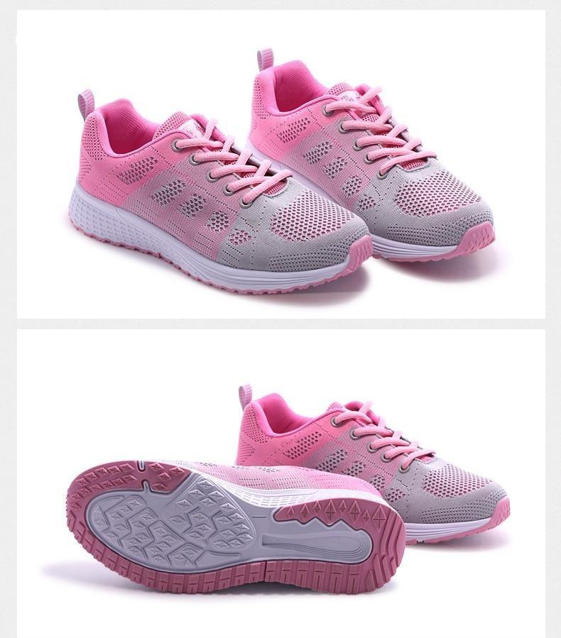 Women’s Breathable Mesh Athletic Sneakers – Casual Tennis Shoes