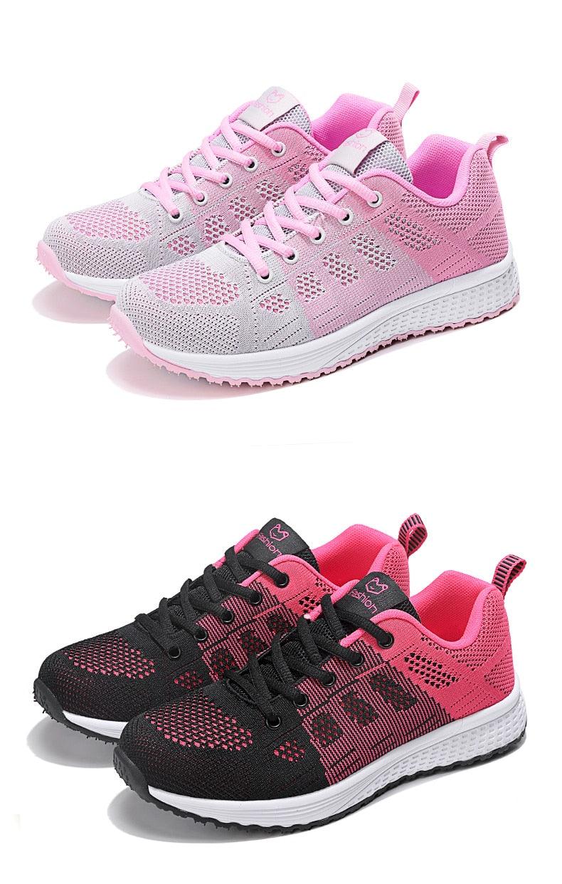 Women’s Breathable Mesh Athletic Sneakers – Casual Tennis Shoes
