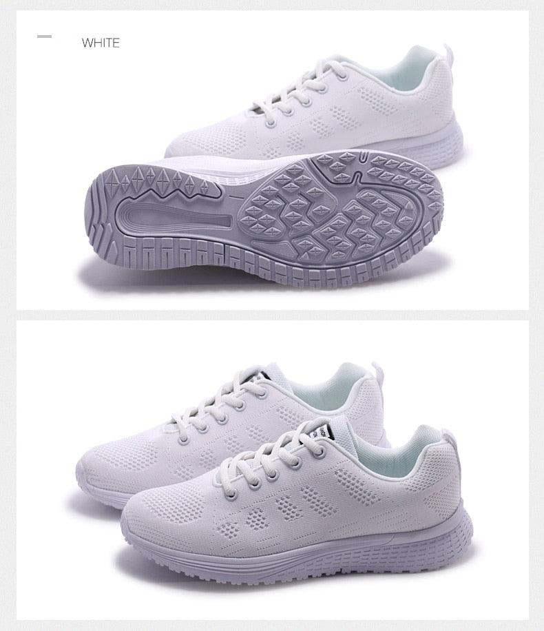 Women’s Breathable Mesh Athletic Sneakers – Casual Tennis Shoes