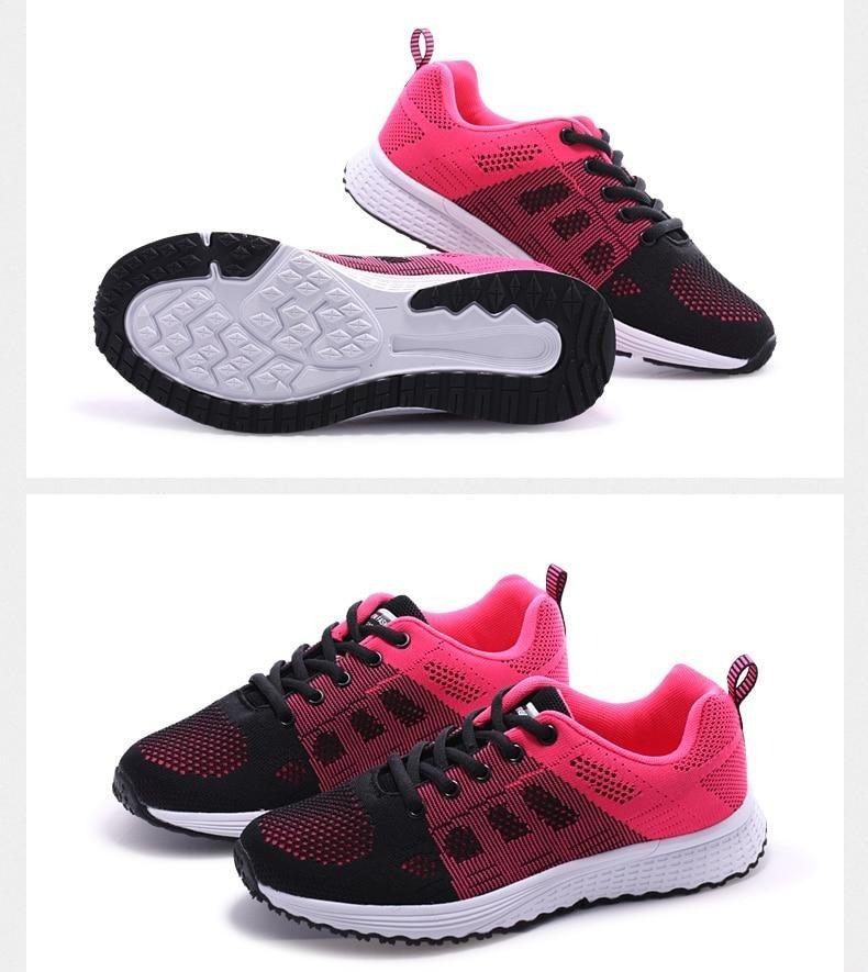 Women’s Breathable Mesh Athletic Sneakers – Casual Tennis Shoes
