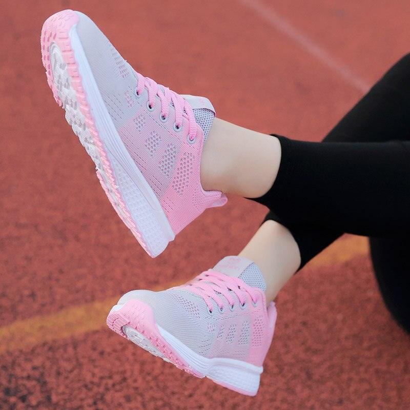 Women’s Breathable Mesh Athletic Sneakers – Casual Tennis Shoes