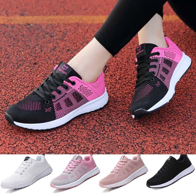 Women’s Breathable Mesh Athletic Sneakers – Casual Tennis Shoes