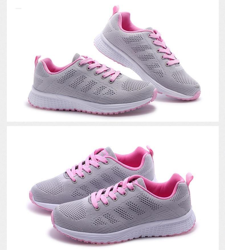 Women’s Breathable Mesh Athletic Sneakers – Casual Tennis Shoes