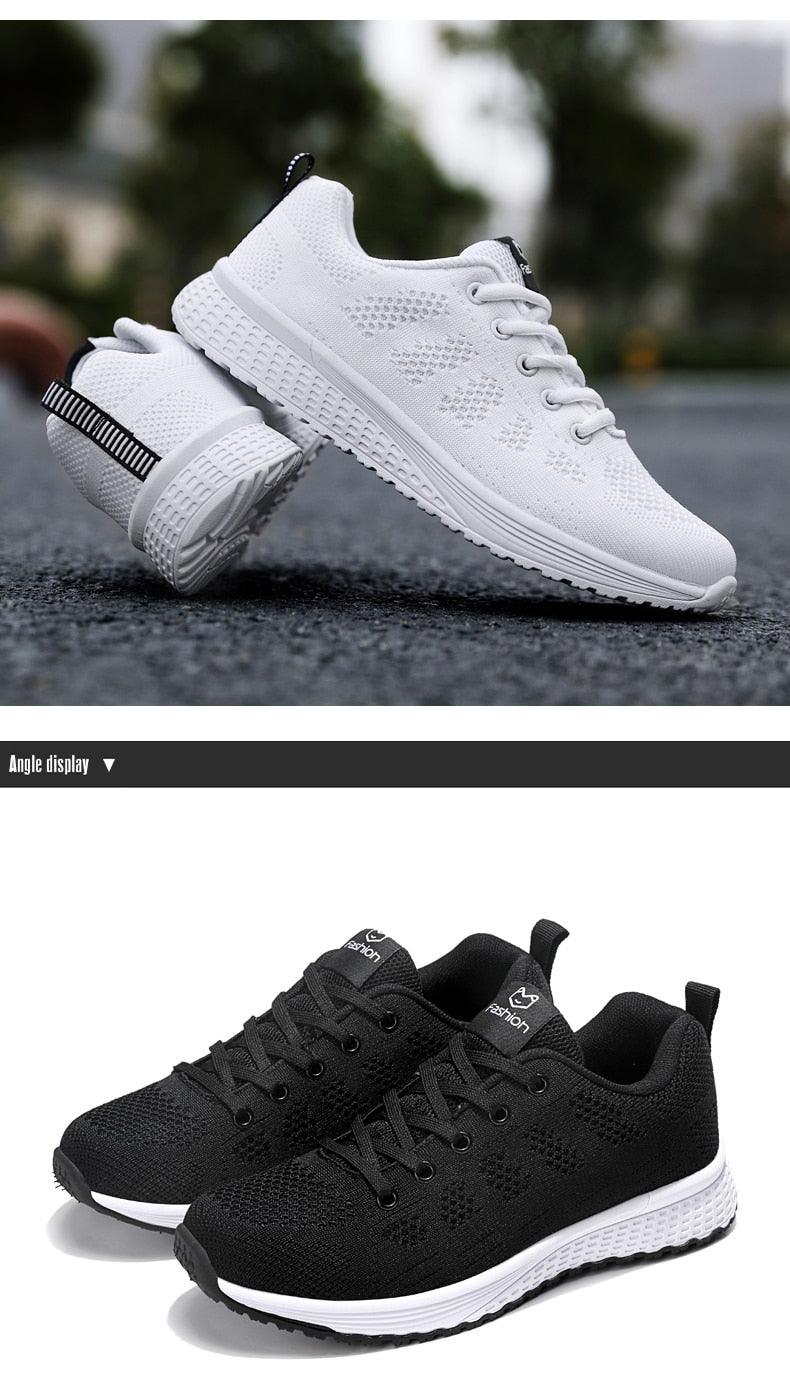 Women’s Breathable Mesh Athletic Sneakers – Casual Tennis Shoes