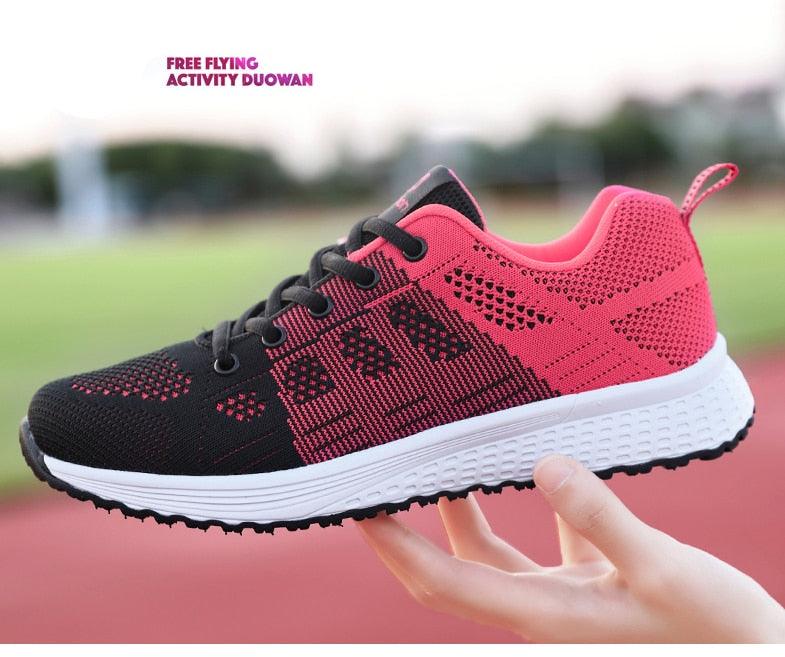 Women’s Breathable Mesh Athletic Sneakers – Casual Tennis Shoes