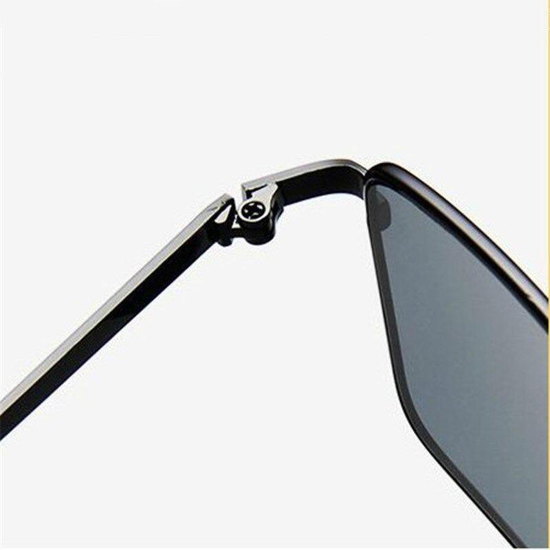 Rimless Square Sunglasses for Women and Men Lightweight Metal
