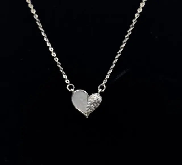 Elegant Symmetric Heart Pendant Necklace – Stainless Steel & Heart Pendant Jewelry