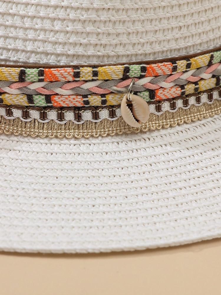 Elegant Tassel Straw Bucket Hat - Foldable Beach Sun Hat