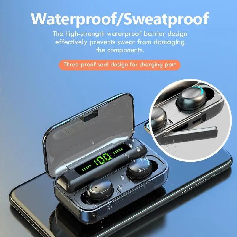 TWS Bluetooth 5.0 Earbuds with 2200mAh Charging Case & LED Display