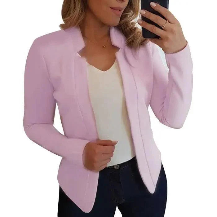 Women's Elegant Open Front Office Blazer Suit Jacket