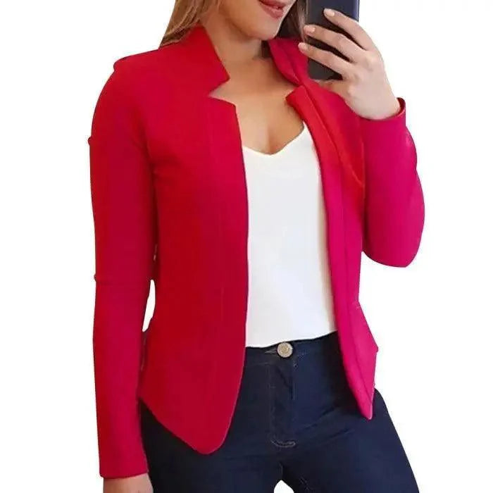 Women's Elegant Open Front Office Blazer Suit Jacket