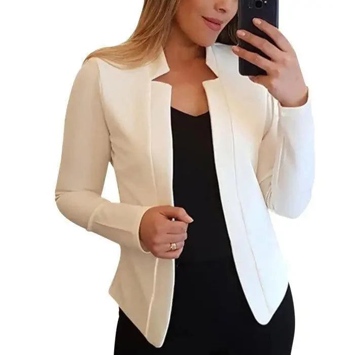 Women's Elegant Open Front Office Blazer Suit Jacket