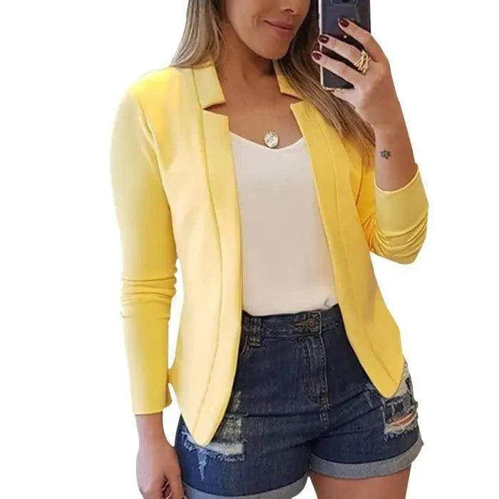 Women's Elegant Open Front Office Blazer Suit Jacket