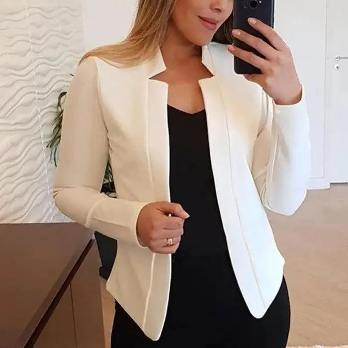 Women's Elegant Open Front Office Blazer Suit Jacket