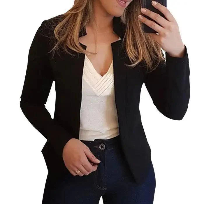 Women's Elegant Open Front Office Blazer Suit Jacket