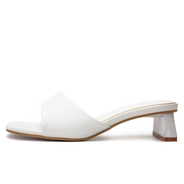 Elegant Square Toe Flat Sandals - Minimalist Summer Slippers