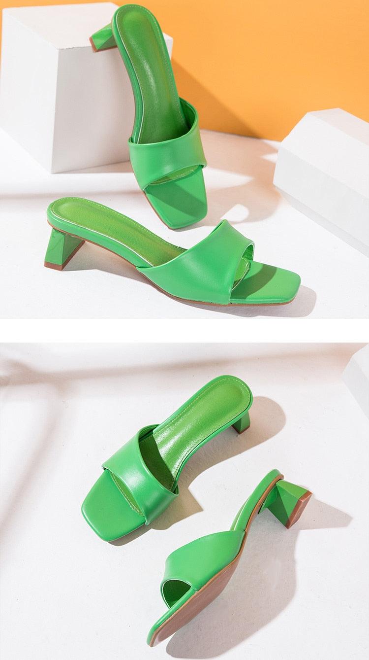 Elegant Square Toe Flat Sandals - Minimalist Summer Slippers