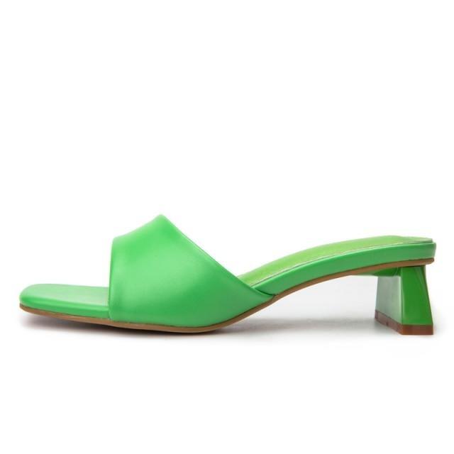 Elegant Square Toe Flat Sandals - Minimalist Summer Slippers