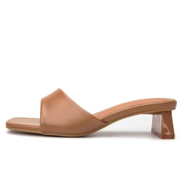 Elegant Square Toe Flat Sandals - Minimalist Summer Slippers