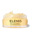 Amber jar of Elemis Pro-Collagen Cleansing Balm with yellow balm texture visible