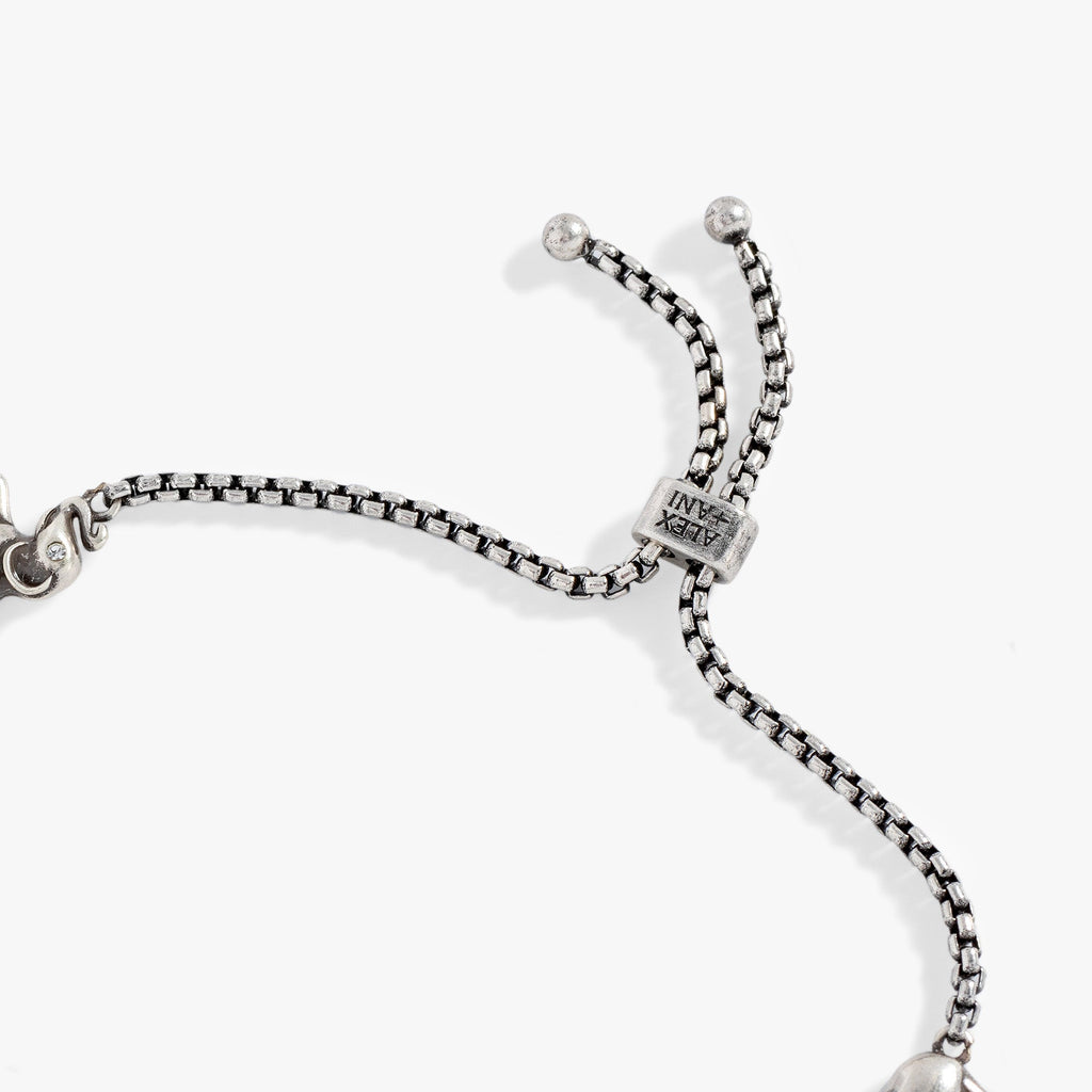 Elephant Crystal Bolo Bracelet in Gold and Silver Tone