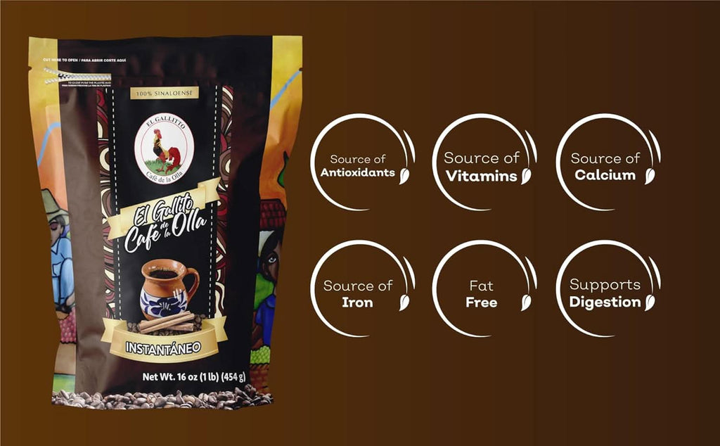 Traditional Mexican Café de Olla Instant Coffee 1 LB Earth Tone