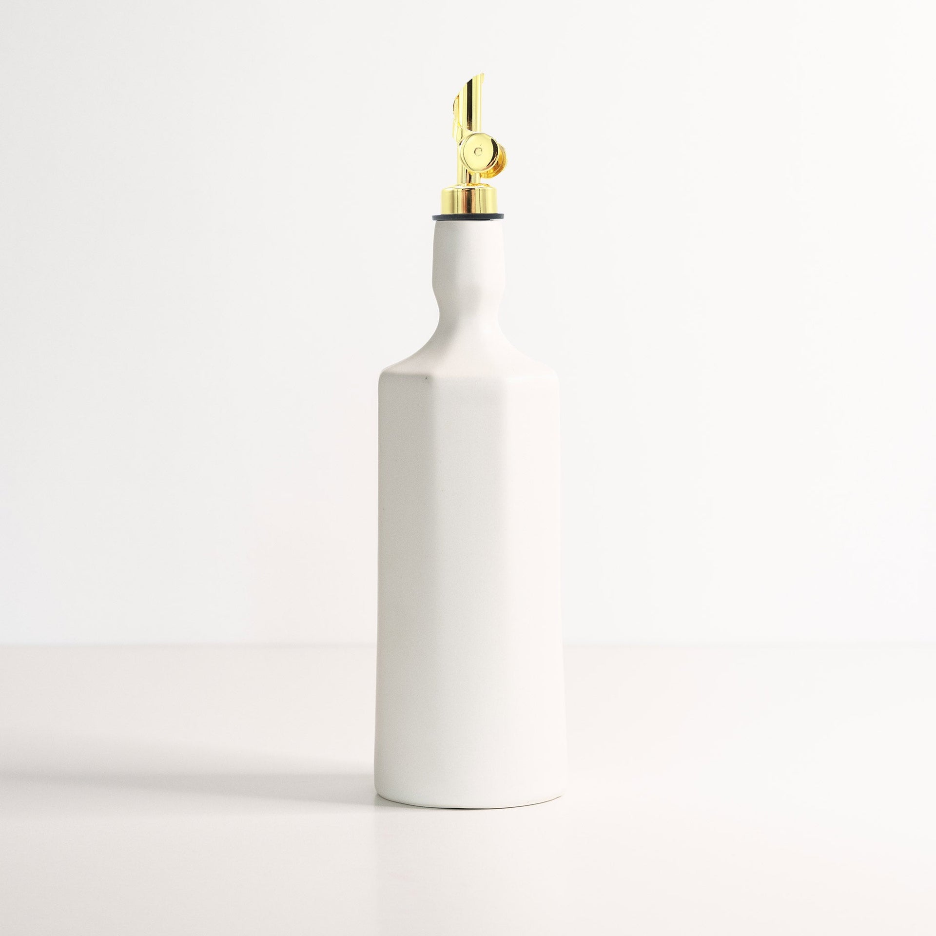 Elixir White Porcelain Olive Oil Dispenser with Pouring Spout - Image 5