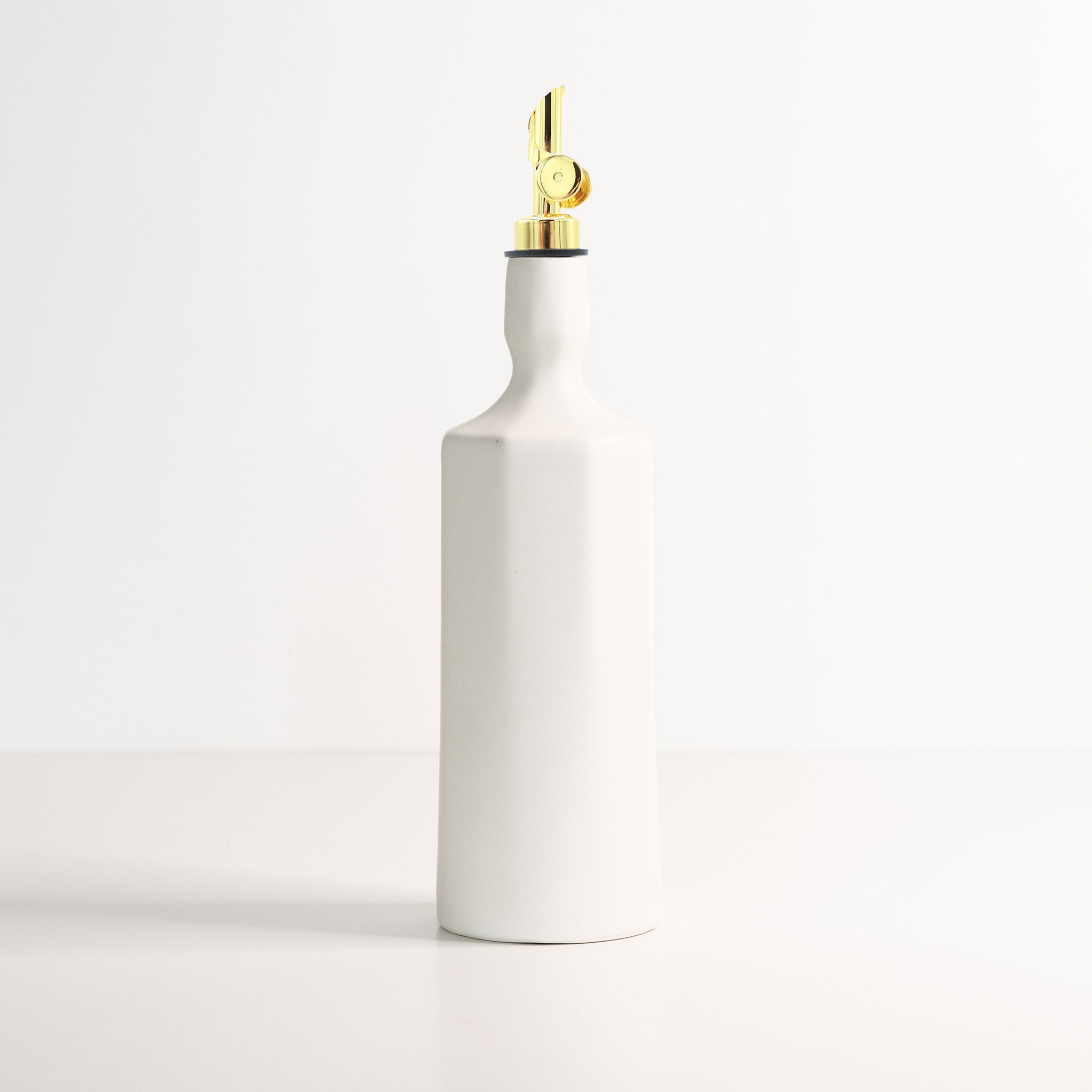 Elixir White Porcelain Olive Oil Dispenser with Pouring Spout - Image 5